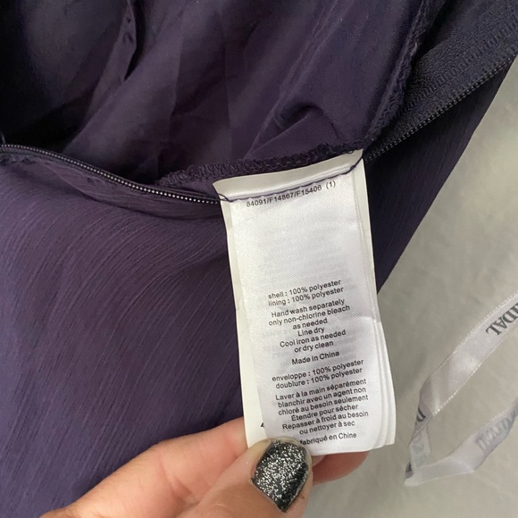 “Lapis” Purple David’s Bridal, Strapless Bridesmaid Dress, Size 0 - Picture 11 of 14